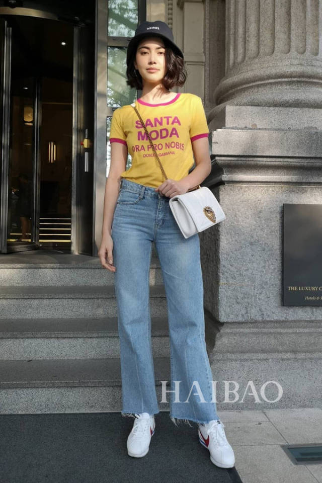 泰国女演员mai davika 2019春夏米兰时装周街拍