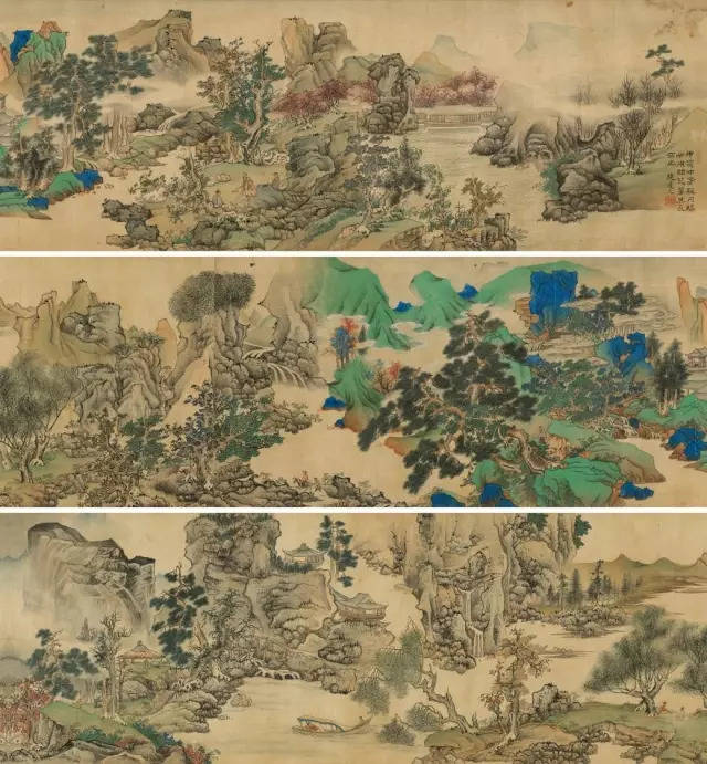 藍瑛的手段《 臨宋人青綠山水》卷_搜狐网