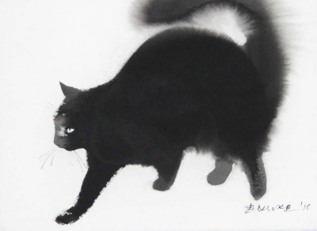 Endre Penovac的水彩画猫| Cat_搜狐网