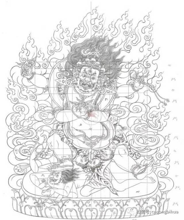 《佛说造像量度经》规定绘制百尊佛菩萨高清唐卡线稿图集!