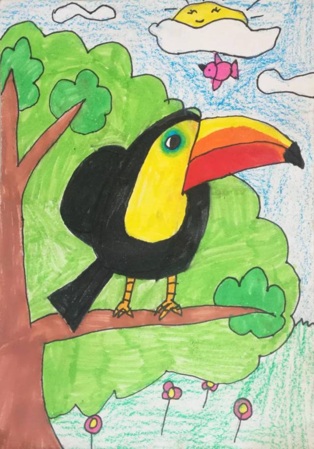 001 张茜茹 6岁 《大嘴鸟》