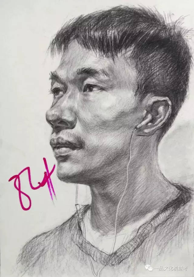 2018届广东模考素描头像高分卷来袭!看完我觉得老师给我70也是合理的