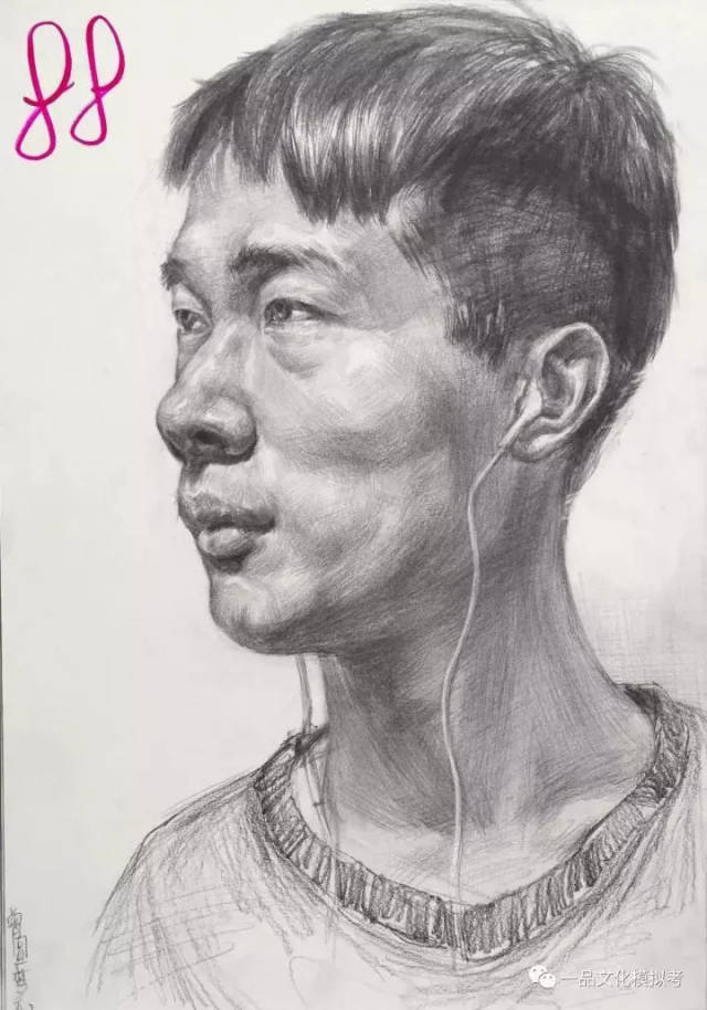 2018届广东模考素描头像高分卷来袭!看完我觉得老师给我70也是合理的