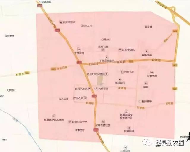 赵县限行区域地图图片
