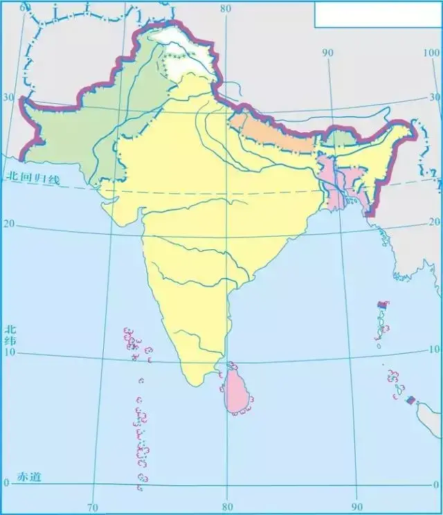 南亚空白图