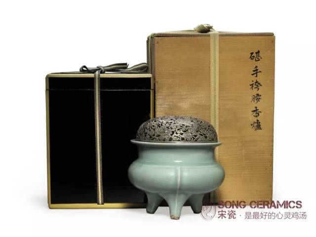 龍泉窯 青磁 鬲式炉 公式通販 | 古い保管箱付 南宋、元、明 袴腰香炉