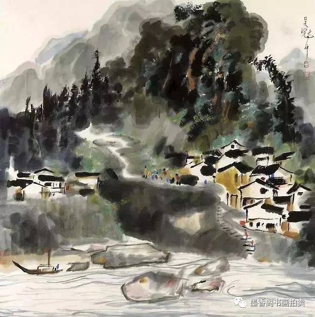 吴冠中笔下的山水，形意传神！_搜狐网