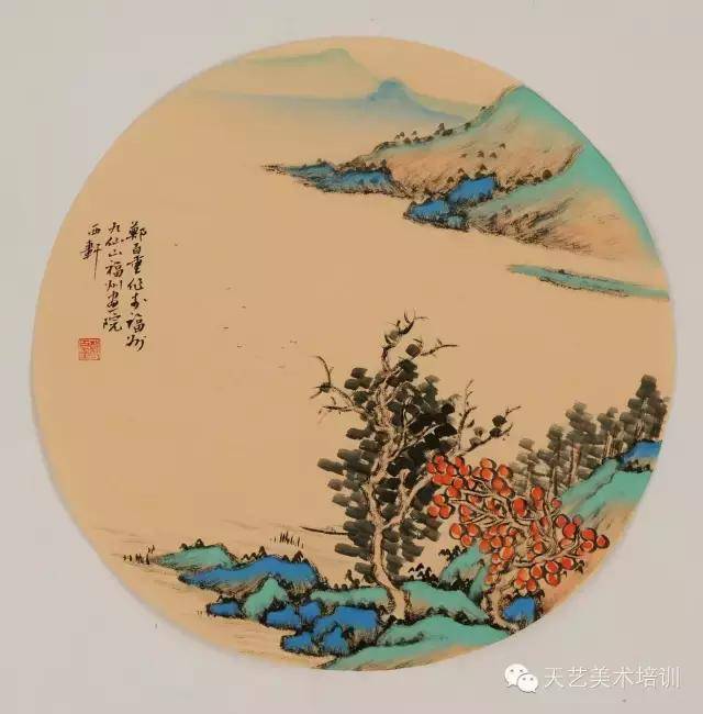 扇面国画山水小品太全了(转载收藏了)