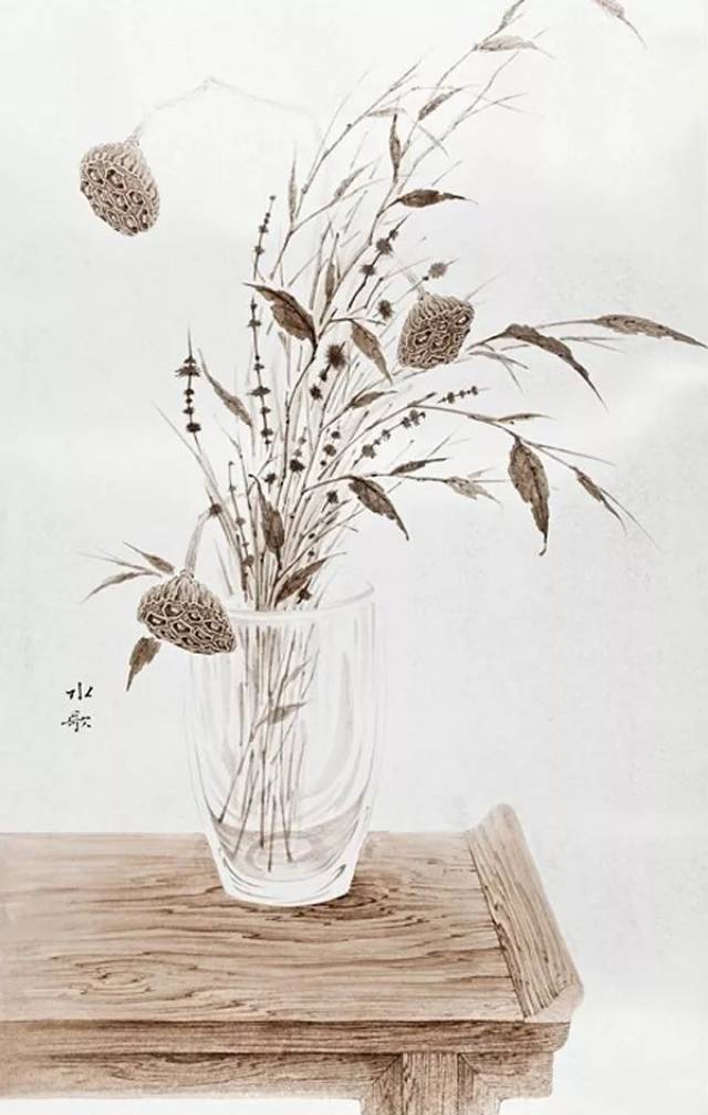 素墨对心——李水歌工笔静物画欣赏