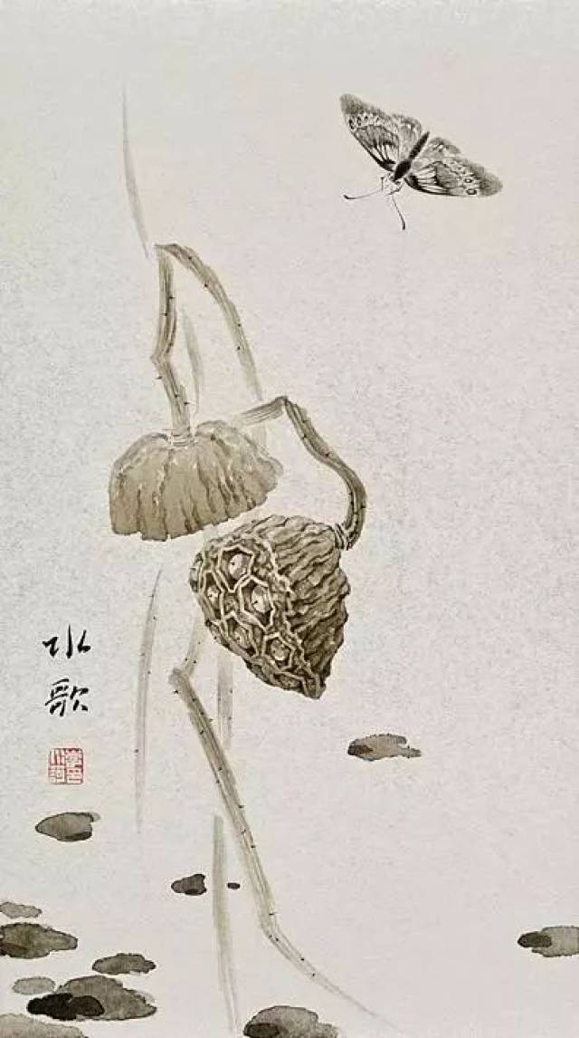 素墨对心——李水歌工笔静物画欣赏