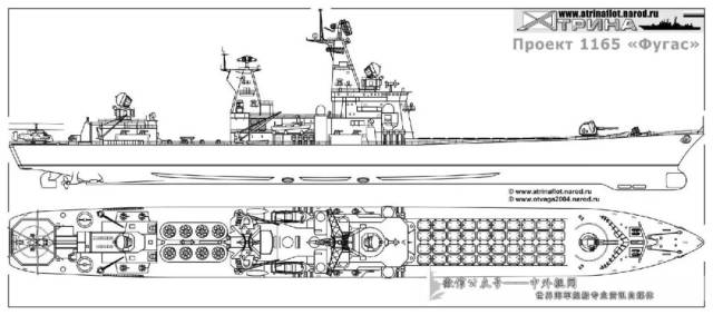 基洛夫级巡洋舰三视图图片