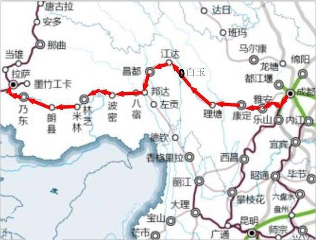 川藏高铁最新路线图图片