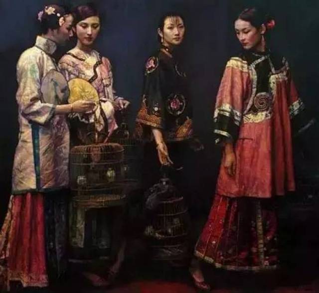 陈逸飞画中的中国美人_搜狐网