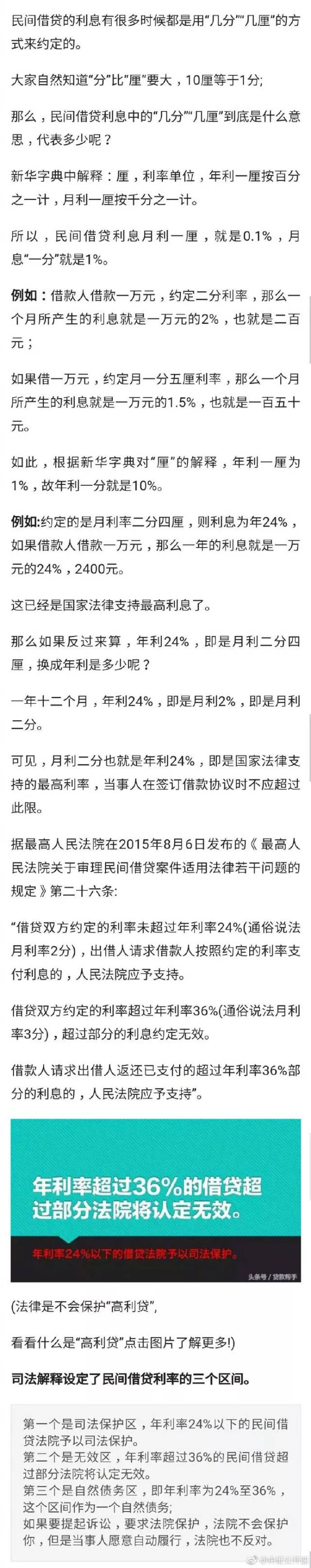 民间借贷利息“几分”“几厘”是什么意思？什么是高利贷？_搜狐网