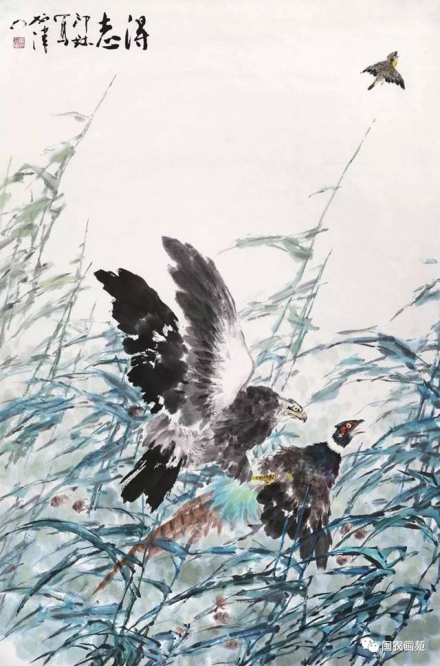 中国伝世 花鳥画 模写】【伝来】ts1376〈蕭朗〉花鳥蝶図 中国画 中国画 模写伝来ts1376