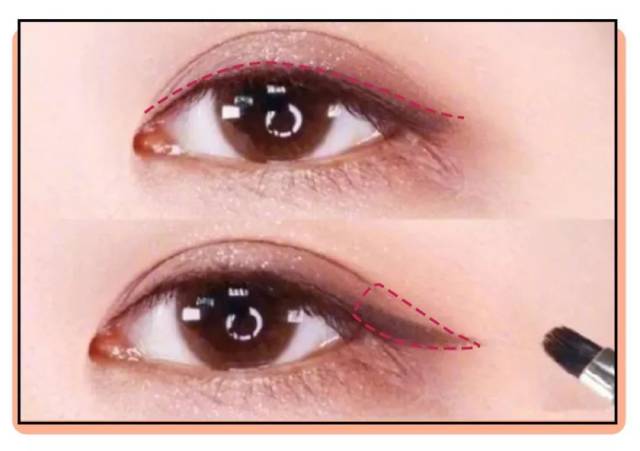使用眼线笔在 眼尾三角区