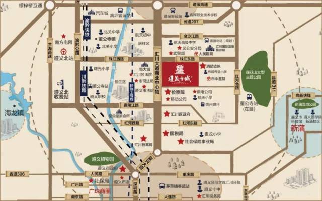 遵义古城位置图