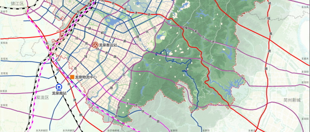 成都市龍泉驛區綜合交通規劃圖2017版與2015版新舊對比