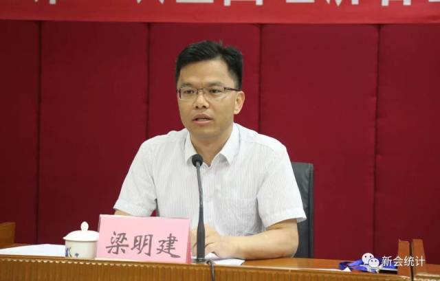 (区委副书记,区长,区四经普领导小组组长梁明建讲话)