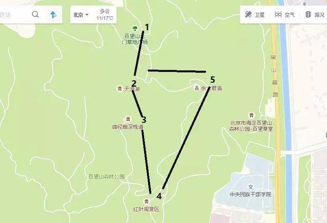 百望山爬山线路图片