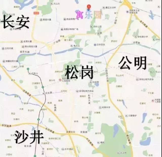 松岗地图 平面图图片