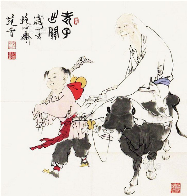 范曾的老子出关图辨别,老子出关图范曾,范曾画老子出关图(第6页)_大山谷图库
