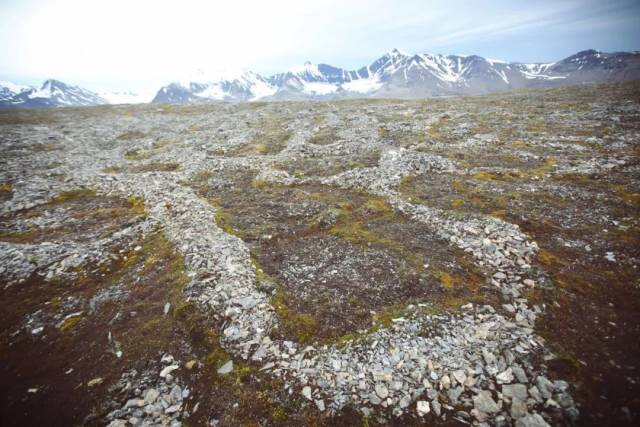 【看图说话】#在北极#第一次登陆之冰川,石环,驯鹿,猎人木屋