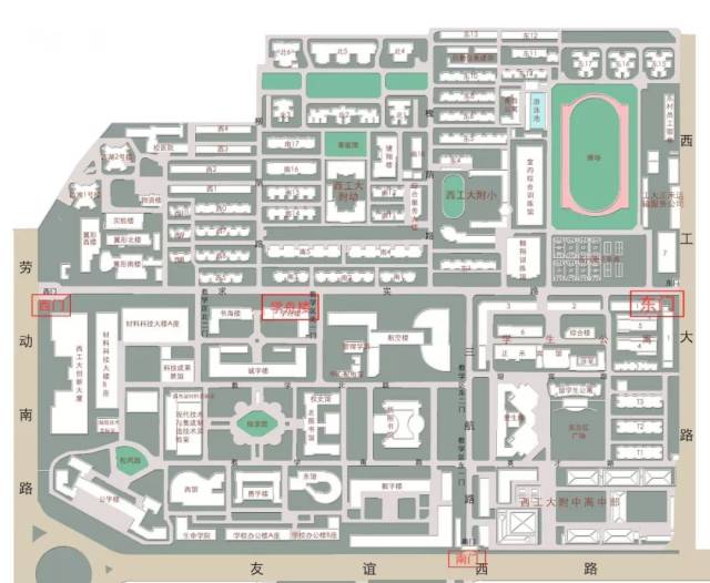 西安北客站—西北工業大學 地鐵2號線至南稍門站,轉公交40路,700路西