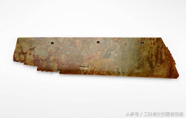 有面具纹盉动物纹的玉笏,部分 龙山文化 (大约公元前3000   1700   h