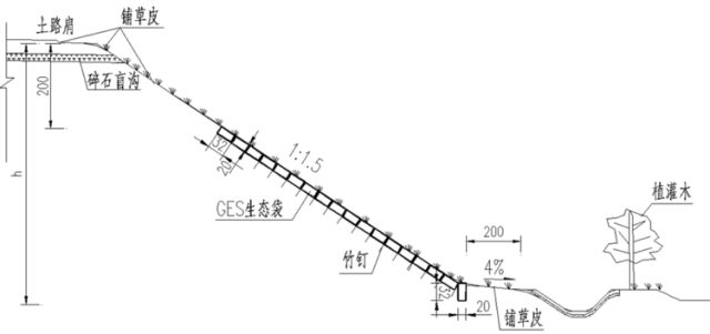 植物护坡示意图