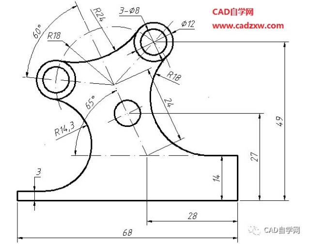 cad新手二维训练图图片