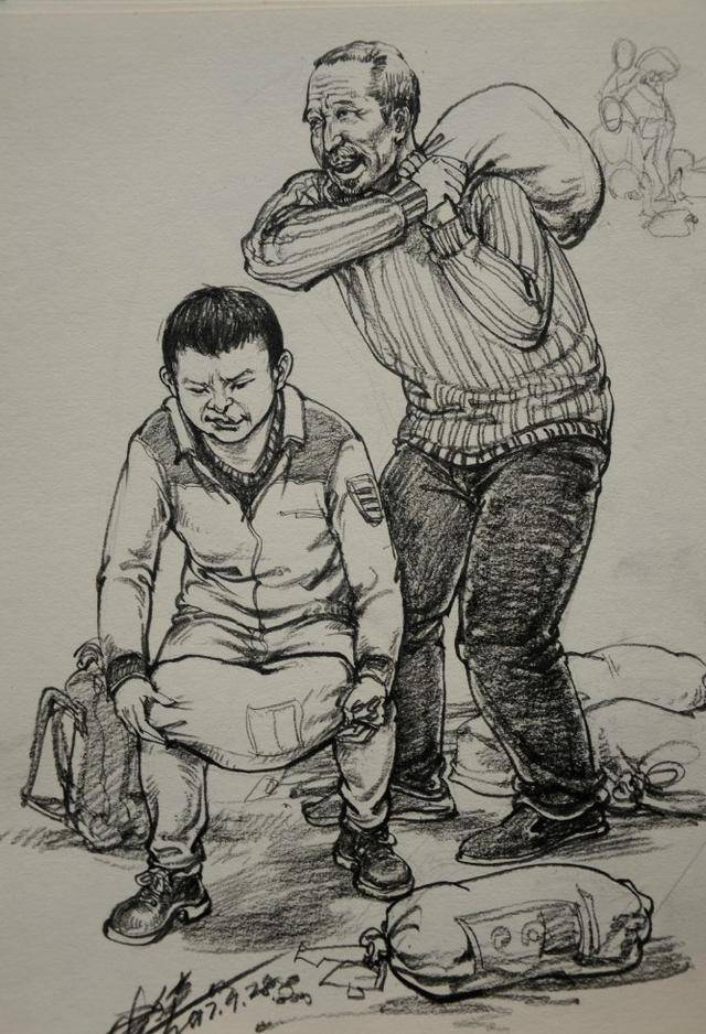 备战联考|速写双人组合技巧,一看秒懂了