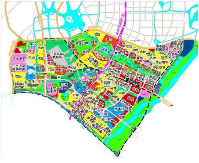 规划文件显示,三水新城启动区定位为佛山高新区核心园区rbd,广佛肇