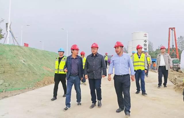 沈明生一行到何山路西延项目检查指导