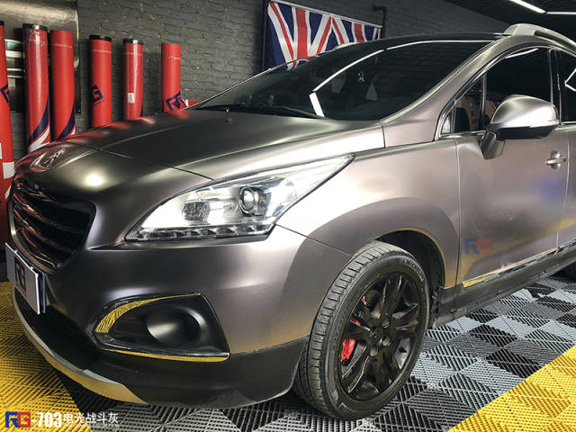 标致3008车身改色电光战斗灰案例