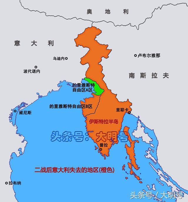 一战意大利地图图片