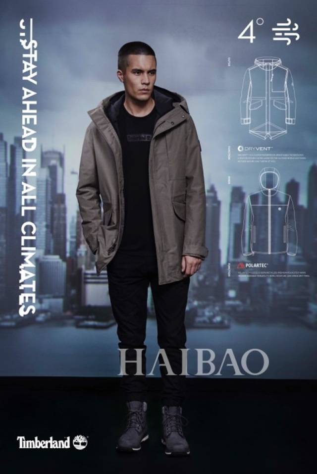 添柏岚 (timberland) 推出2018秋冬三合一智能穿搭系统系列男装,防风