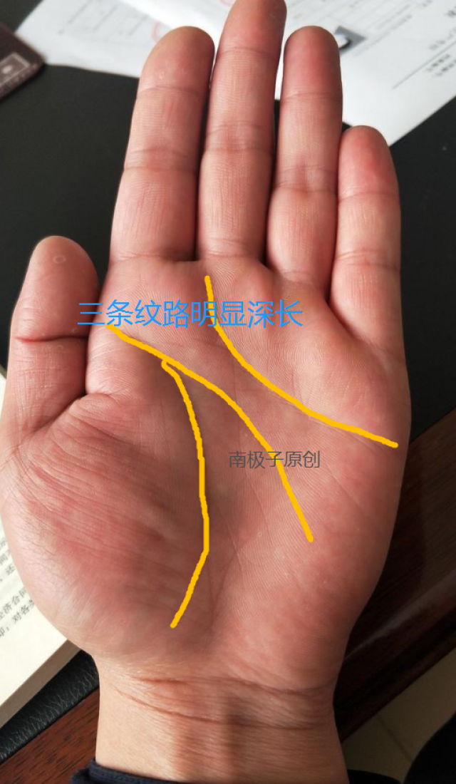 手相三条纹路深长 大吉大利 天生富贵相 手掌三条纹路成川字 桃丽网