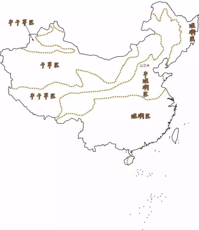 全國重要等降水量線示意圖 製圖-公子羽/大地理館