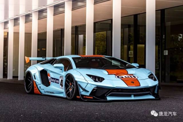 【经典涂装】经典的海湾石油涂装,套用在 lamborghini aventador上,你