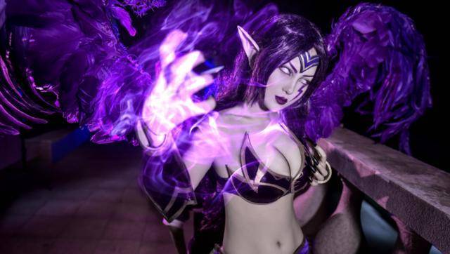 英雄联盟堕落天使莫甘娜cos赏析!我会叫他们好受的!