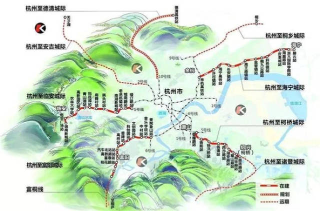 杭州到德清安吉諸暨正謀劃城際鐵路杭海城際2020年通車