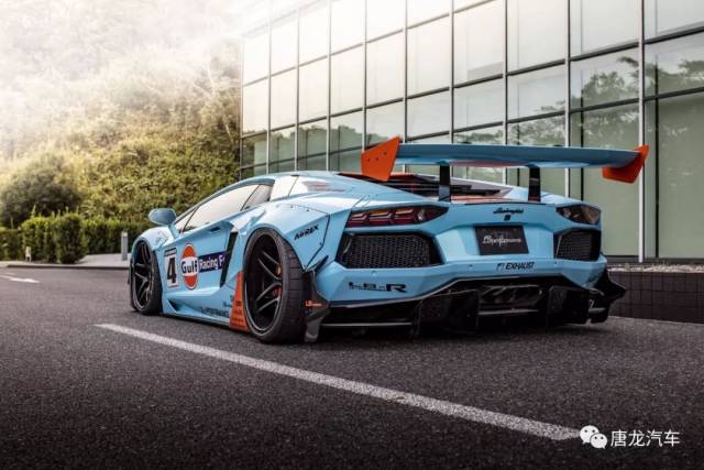 【经典涂装】经典的海湾石油涂装,套用在 lamborghini aventador上,你