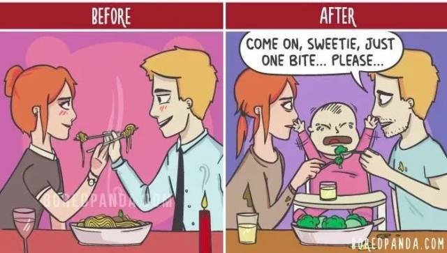 12幅对比漫画,揭露有娃以后的"残酷"真相