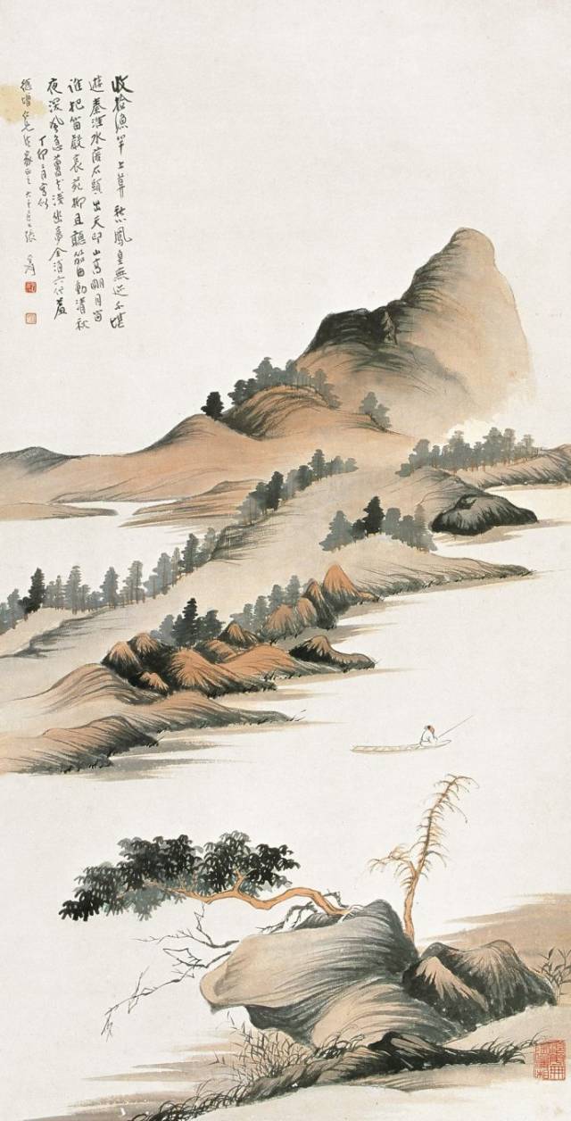 張大千国画“竹林七賢”骨董山水画 O1CN01JiHegn2GYsQNkjurc_!!