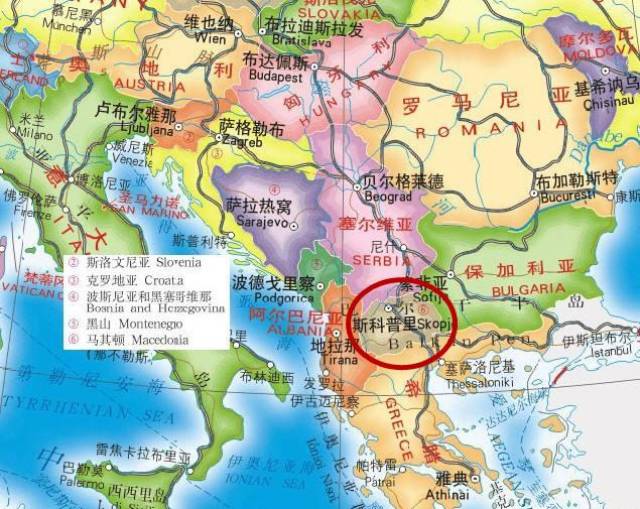 北马其顿地图高清图片