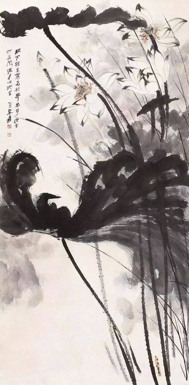 大千的荷花，水墨之气更胜古人！_搜狐网