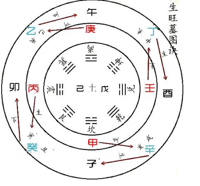 五阳干生旺死绝表