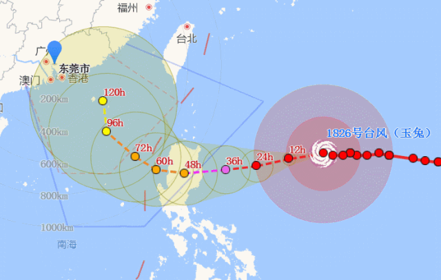 紧急!最大风力17级,"玉兔"越来越近,走位跟"山竹"惊人相似