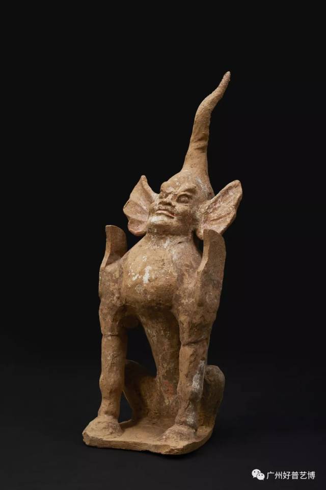 好普艺术博物馆藏品欣赏唐代陶俑四镇墓兽